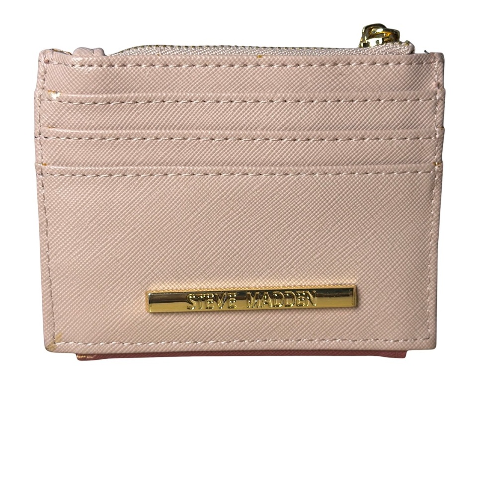 Steve Madden Blush Card Wallet with Gold Accents (0256)
